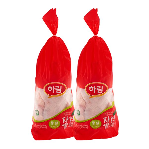 하림 자연실록 11호 생닭 1050g 2봉 무항생제 생닭 백숙 삼계 통닭