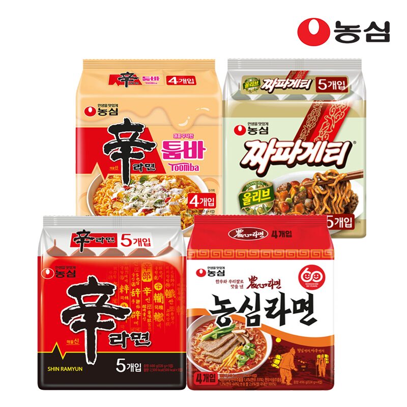신라면 5개+농심라면 4개+신라면툼바 4개+짜파게티 5개