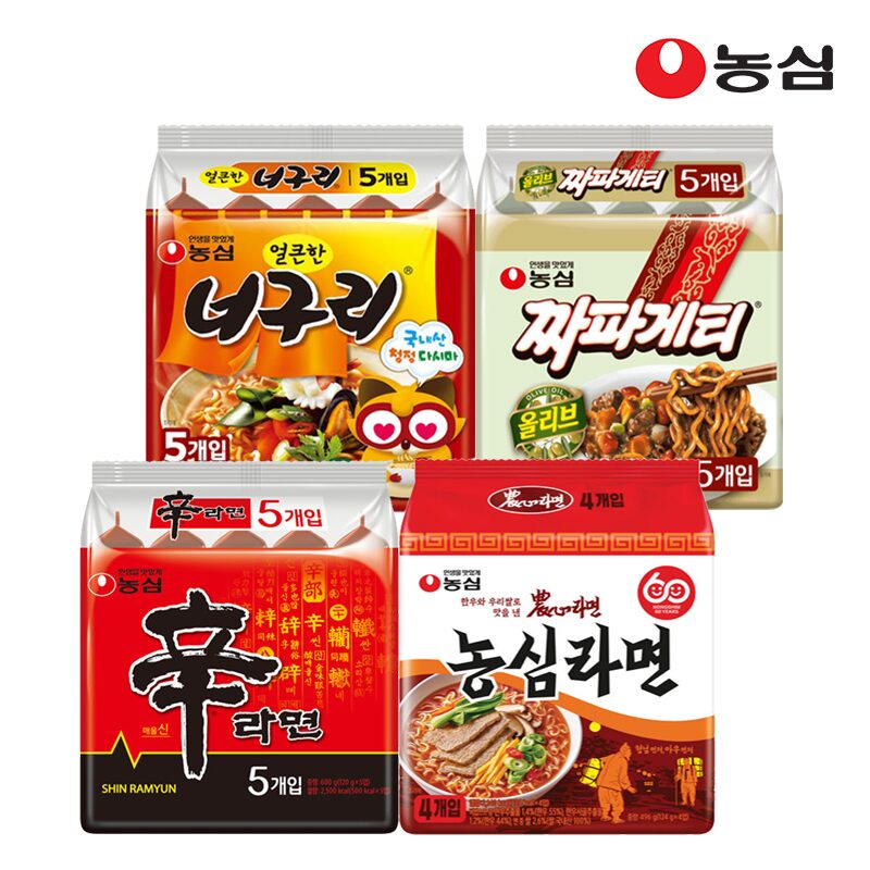 신라면 5개+농심라면 4개+너구리 5개+짜파게티 5개