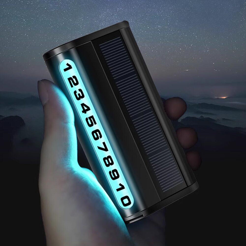 대용량 태양광 LED 자동차 주차번호판