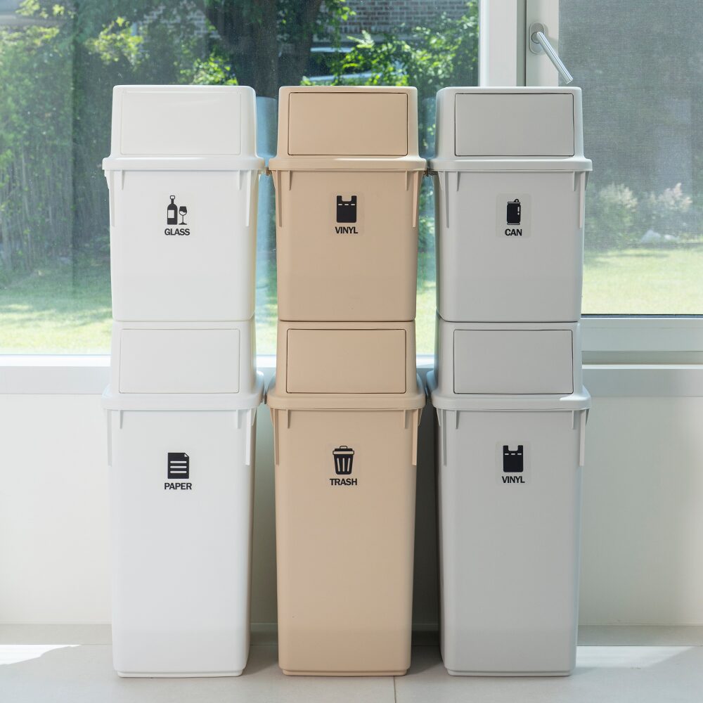 내츄럴 재활용 휴지통 분리수거함 35L 1개 + 60L 1개