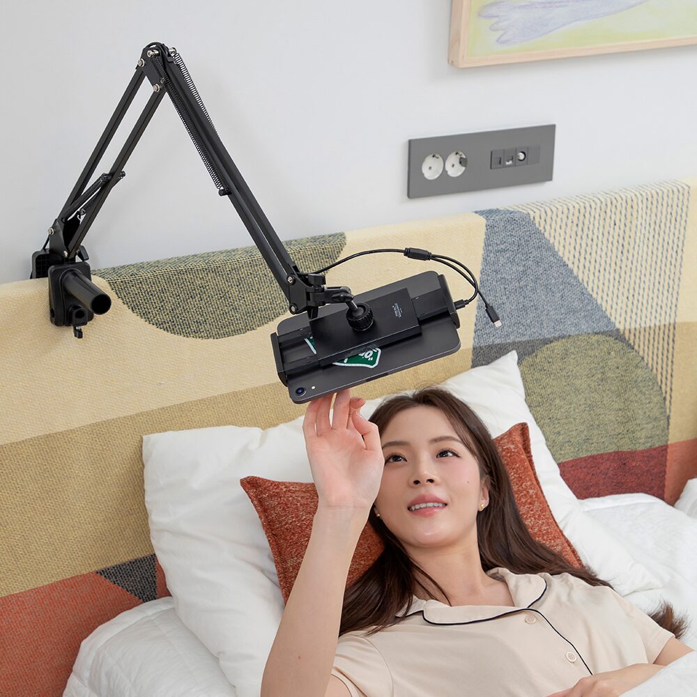 핸드폰 거치대 휴대폰 태블릿 자바라 침대 폰 누워서 스탠드 아이폰