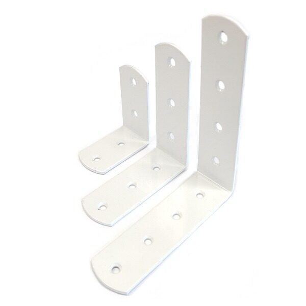 DIY L자꺽쇠 화이트 선반대 코너철 경첩 철물 3size