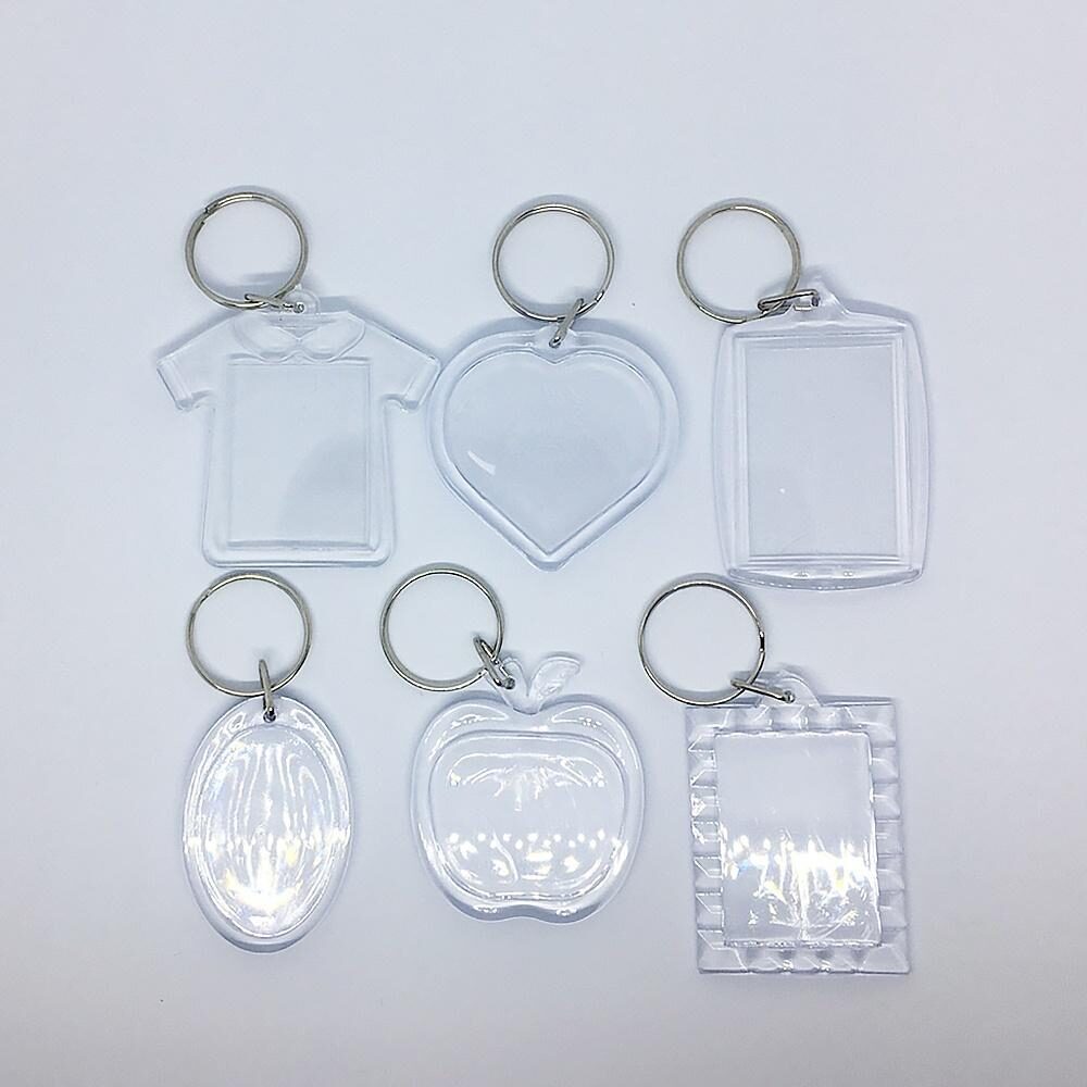사진 액자 아크릴 열쇠고리 프레임 키링 DIY 커스텀 커플 키홀더