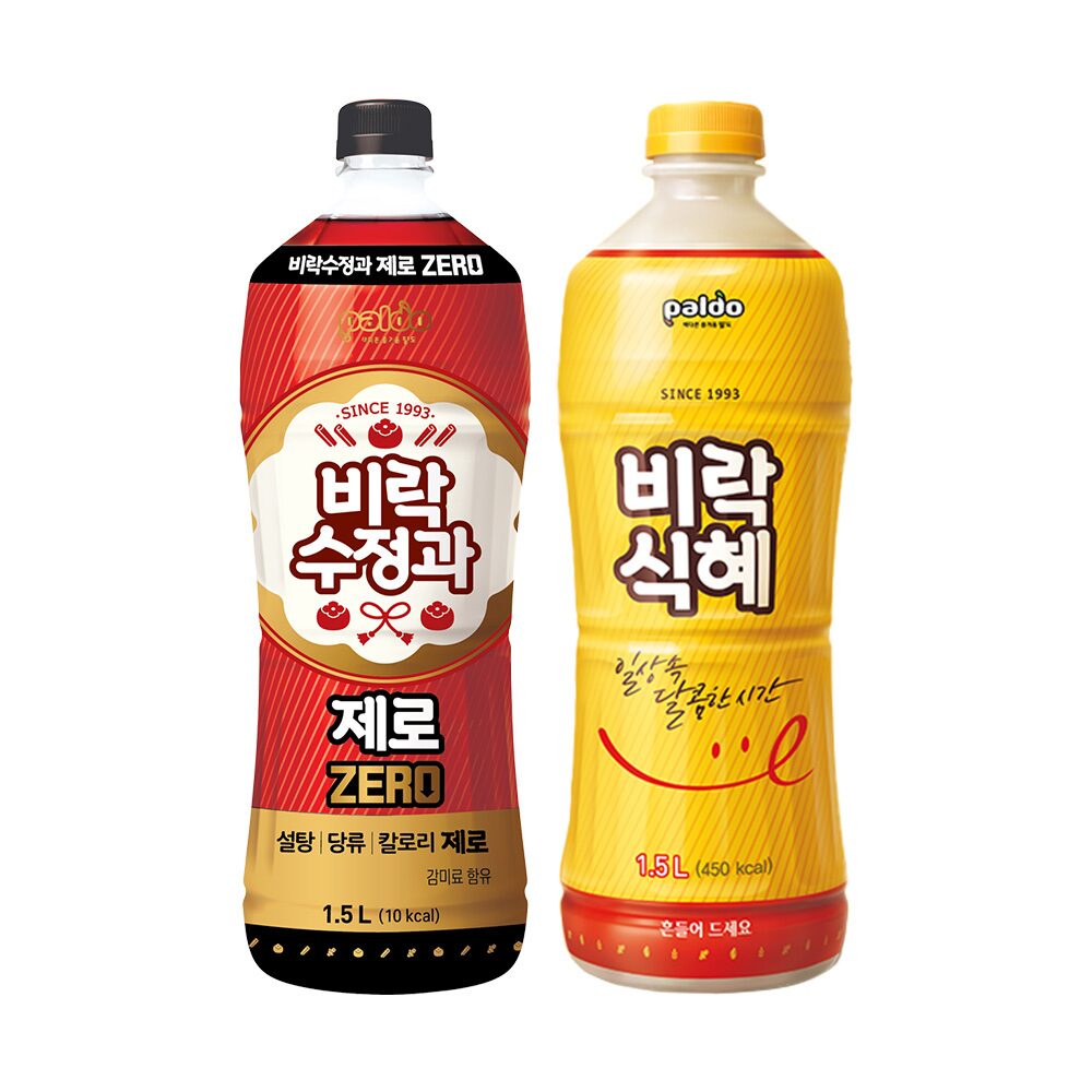 비락 수정과 제로 1.5L x1개 + 비락 식혜 1.5L x1개