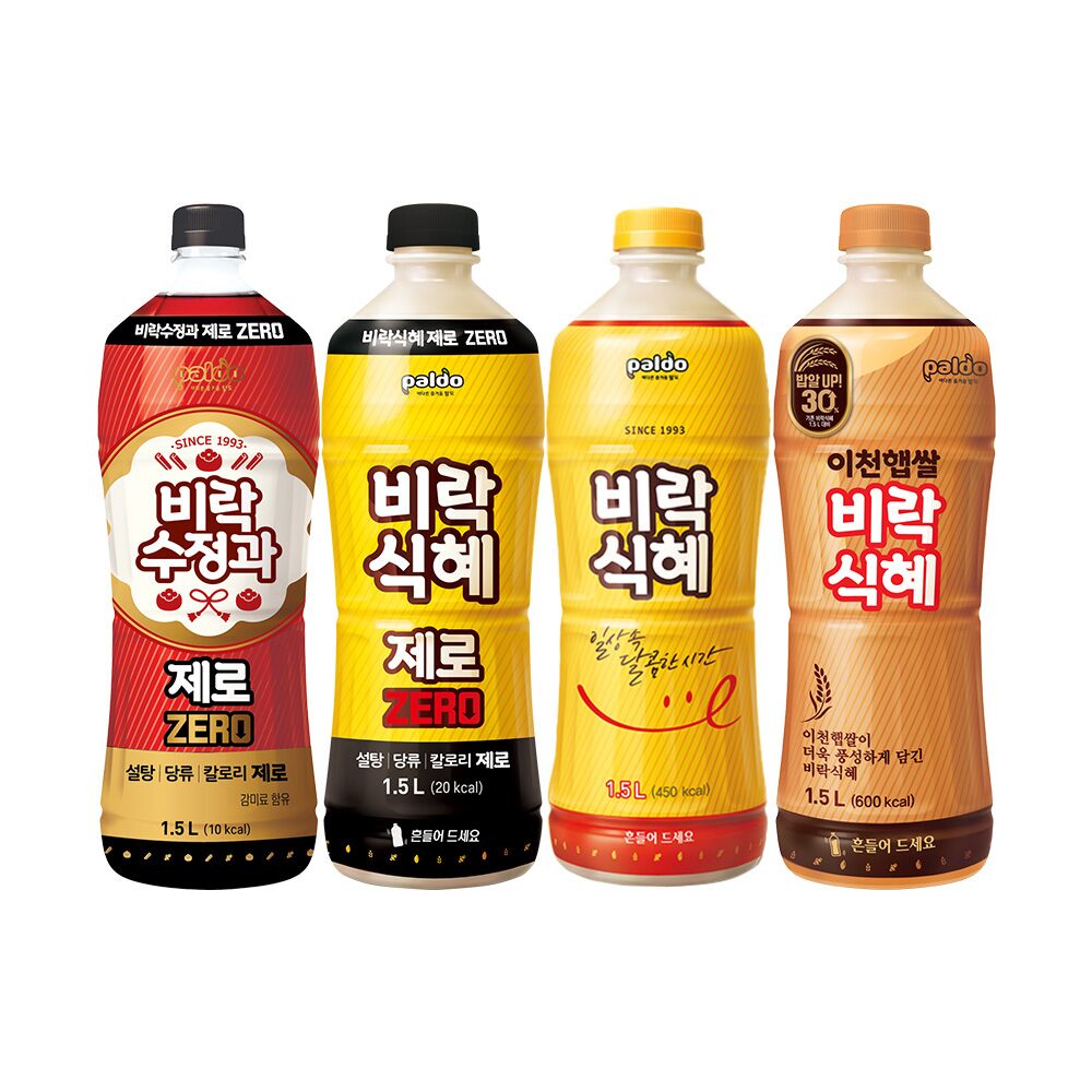 식혜 3종(제로,이천햅쌀,비락) x1+ 제로 수정과 1.5L x1