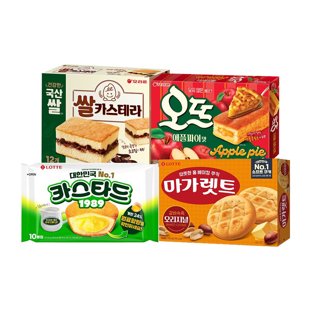 오뜨 애플파이 175g+쌀카스테라 360g+카스타드 230g+마가렛트 352g