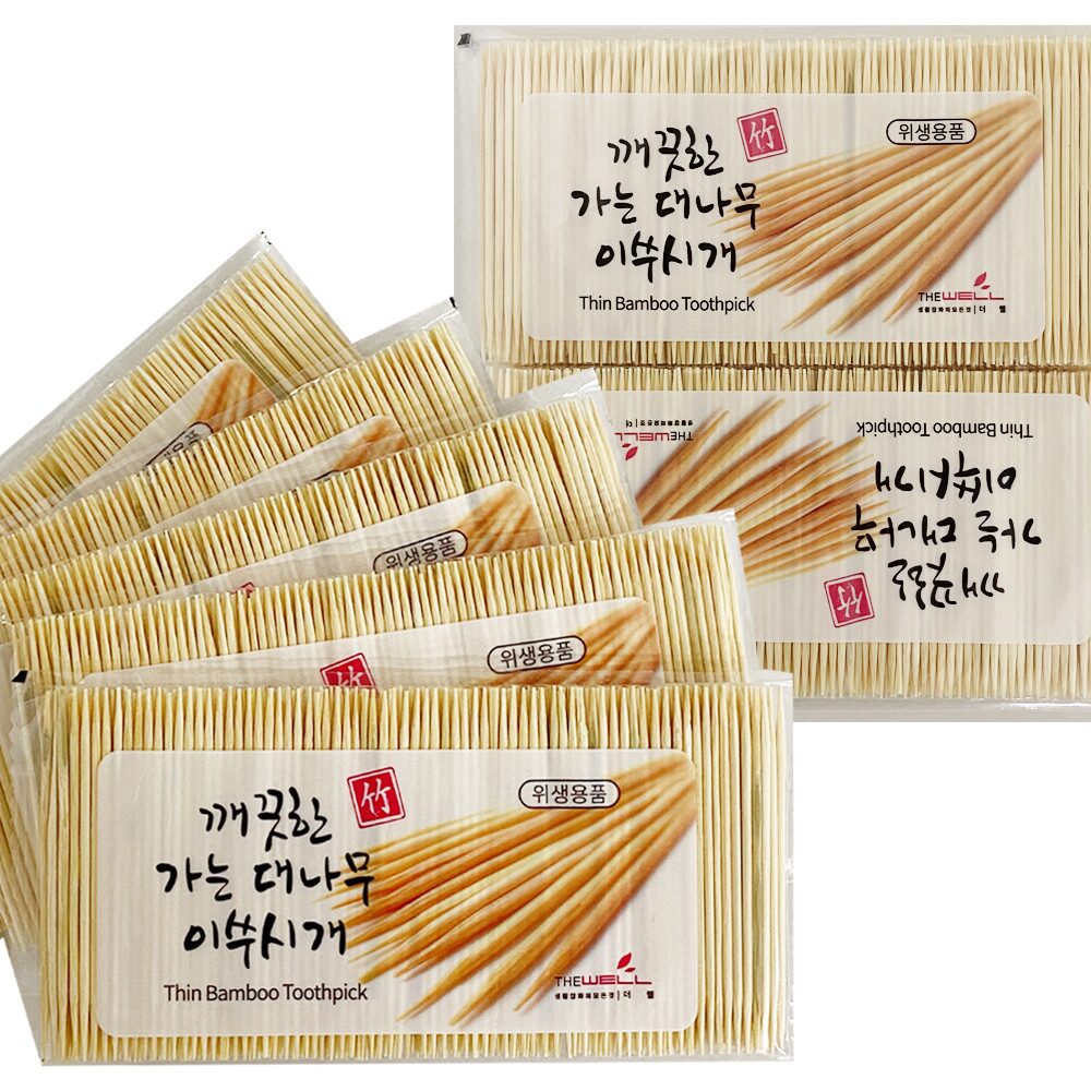 가는 대나무 이쑤시개(리필 2000입) 요지 업소용