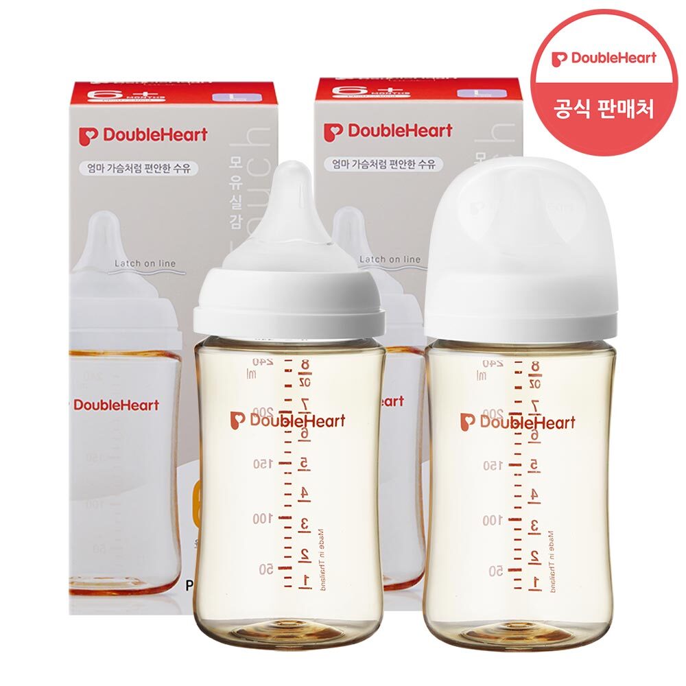 3세대 PPSU 제뉴인화이트 240ml (젖꼭지M 포함) 2개
