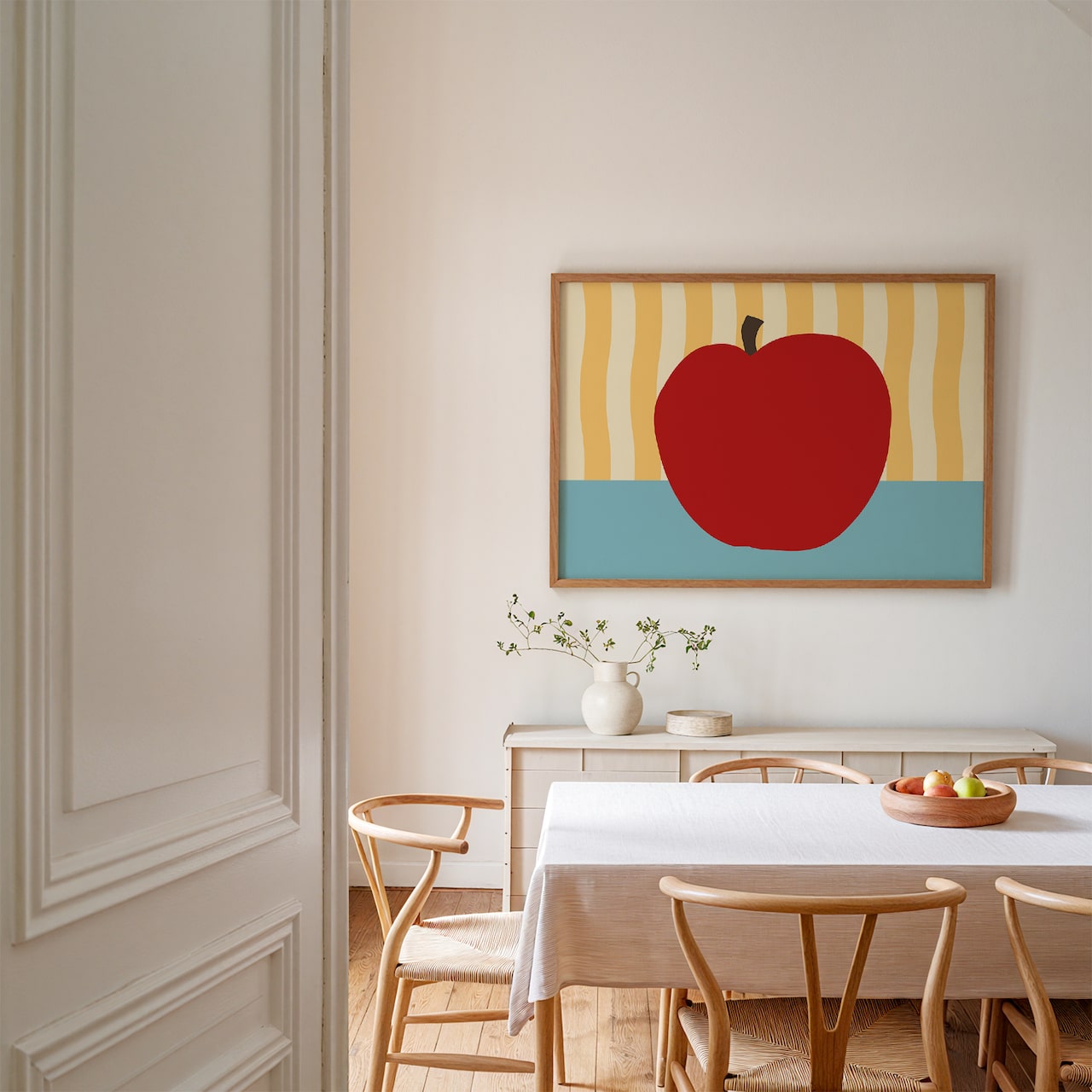 사과그림액자 풍수인테리어 가로 과일포스터 Apple Bliss(stripe)