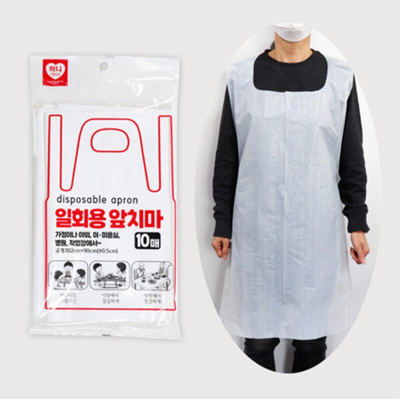 일회용 앞치마 10매 비닐 주방방수 앞치마