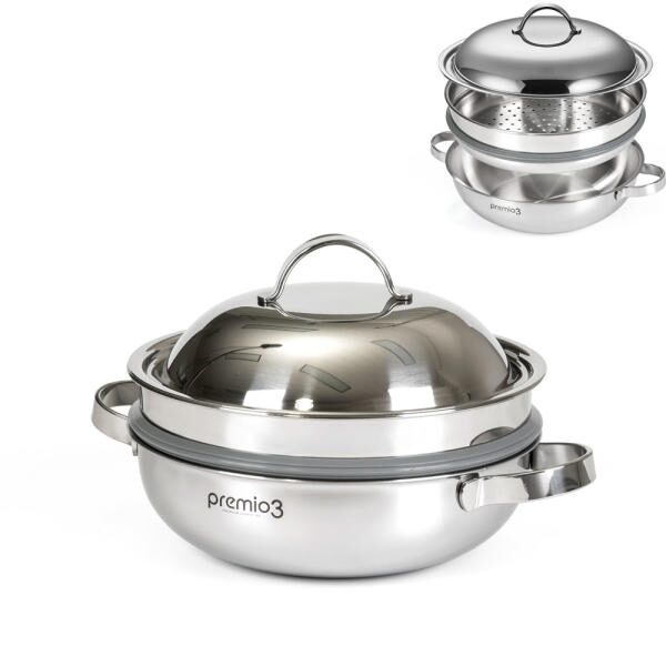 통3중 인덕션 2단 찜냄비 24cm 찜기 찜솥