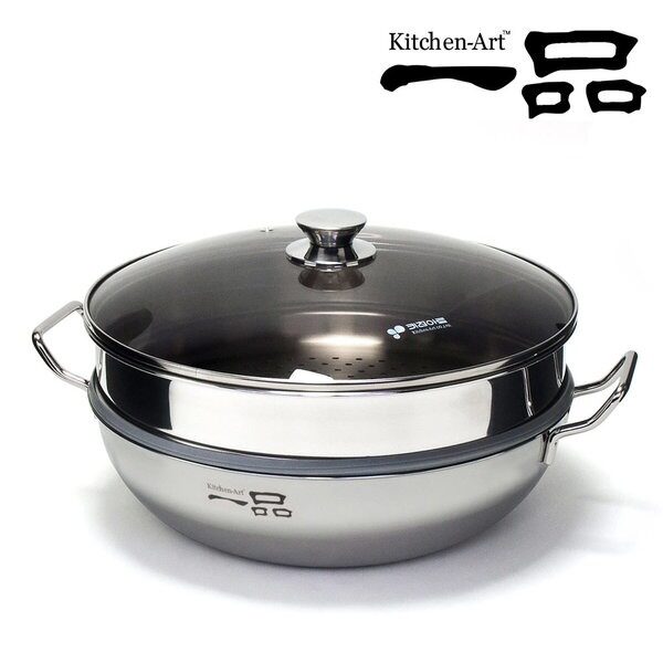 일품 통3중 2단 찜냄비 30cm/인덕션겸용 찜기/스텐304