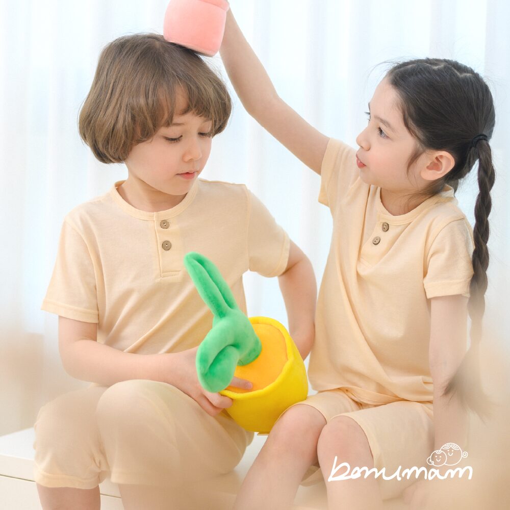 아동내의 소프트터치 유아 실내복 단추 내복