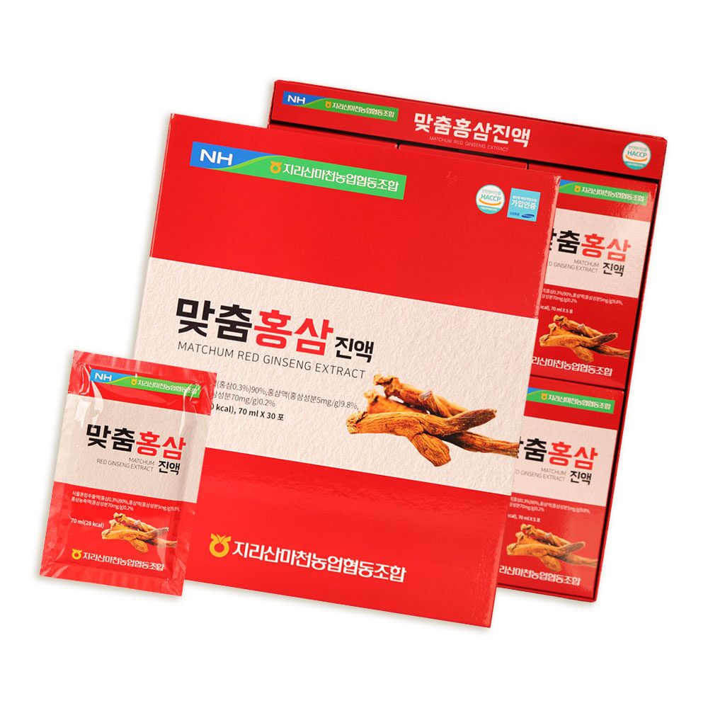 맞춤 홍삼 진액 국산홍삼 깊은풍미 70ml*30포