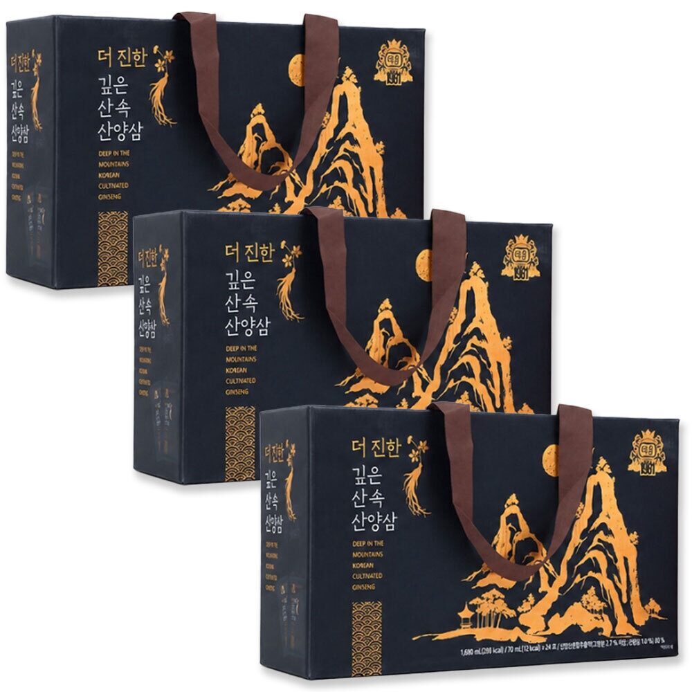 더 진한 깊은 산 속 산양삼 추출액 70ml*24포 3팩