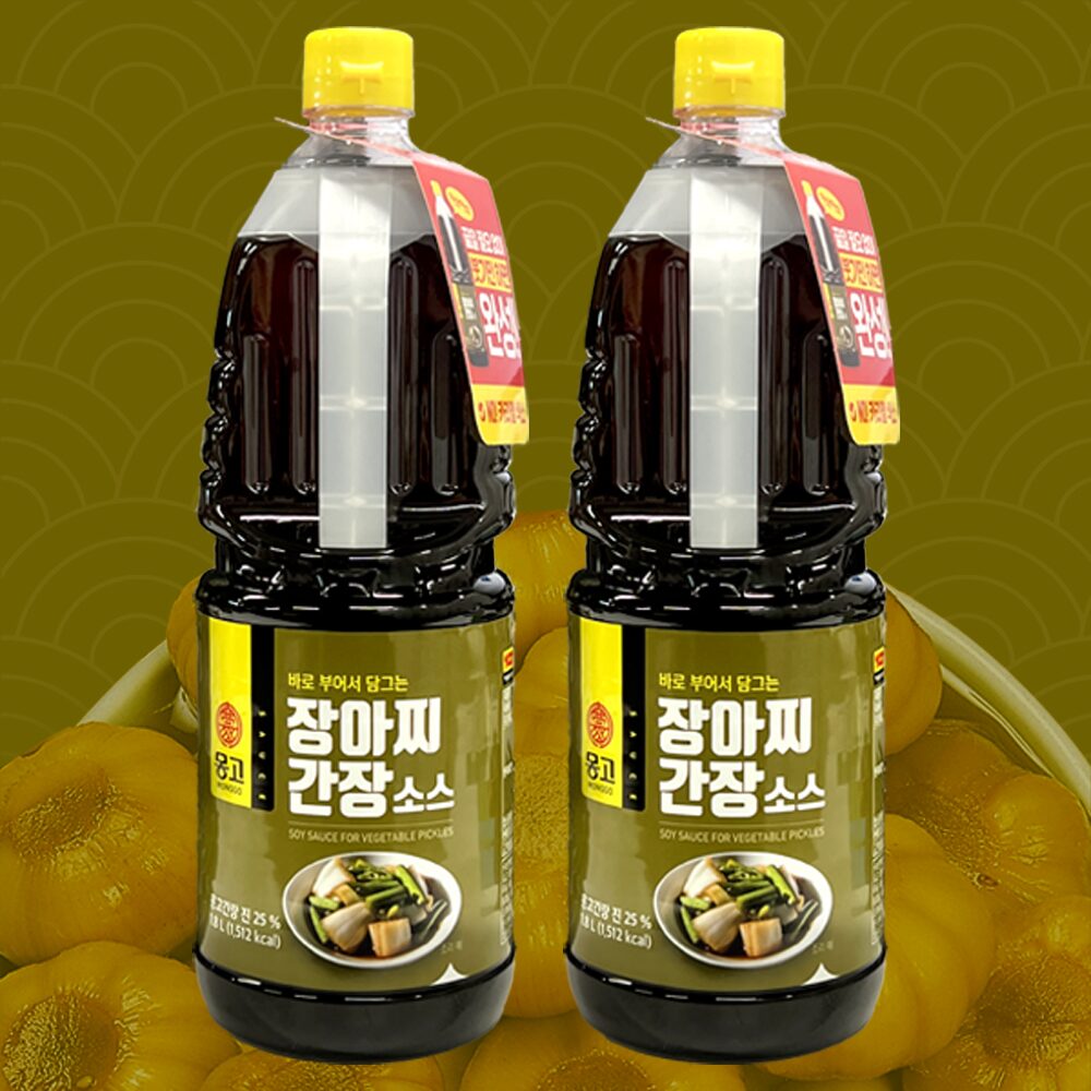 바로 부어서 담그는 장아찌 간장 소스 1.8L 2개 요리 절임 양파 고추 대파