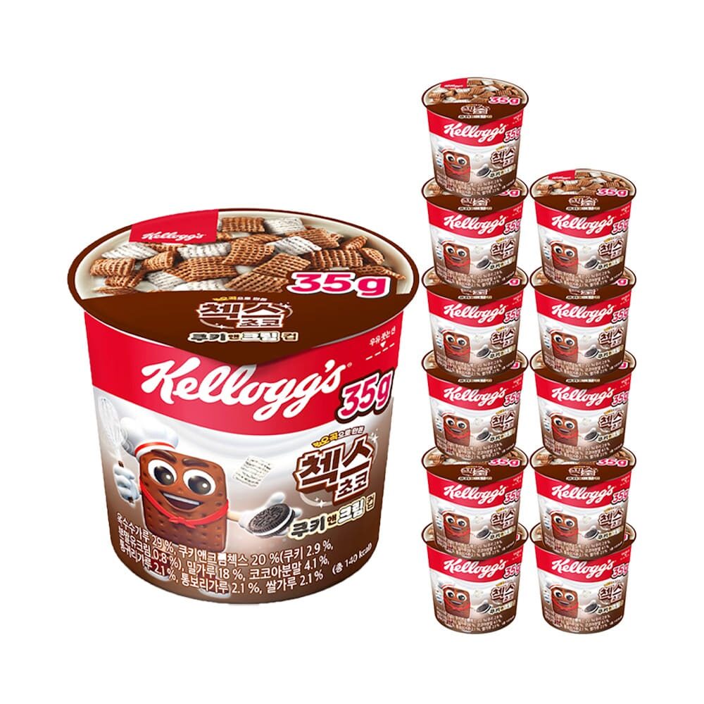 오곡으로 만든 첵스초코 쿠키앤크림 컵 35g*12개