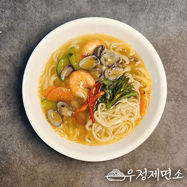 아이홈푸드 우정제면소 멸치맛 칼국수 12인분세트 (생면 2kg+스프 12봉)