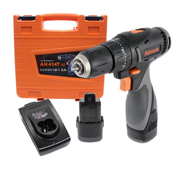 AH414T 3G 충전해머드릴 14.4V 2.0AH*2개 비트 2종 포함