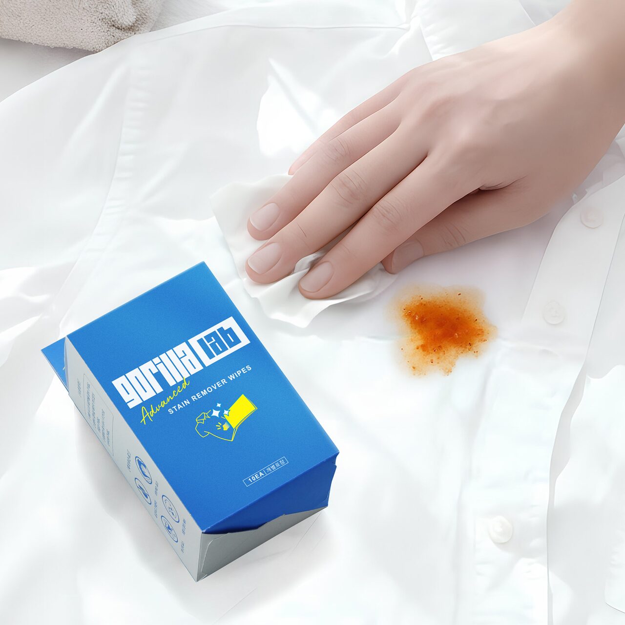 고릴라랩 쏙티슈 휴대용 얼룩 제거 티슈 흰옷 화장품 얼룩 외출 필수템