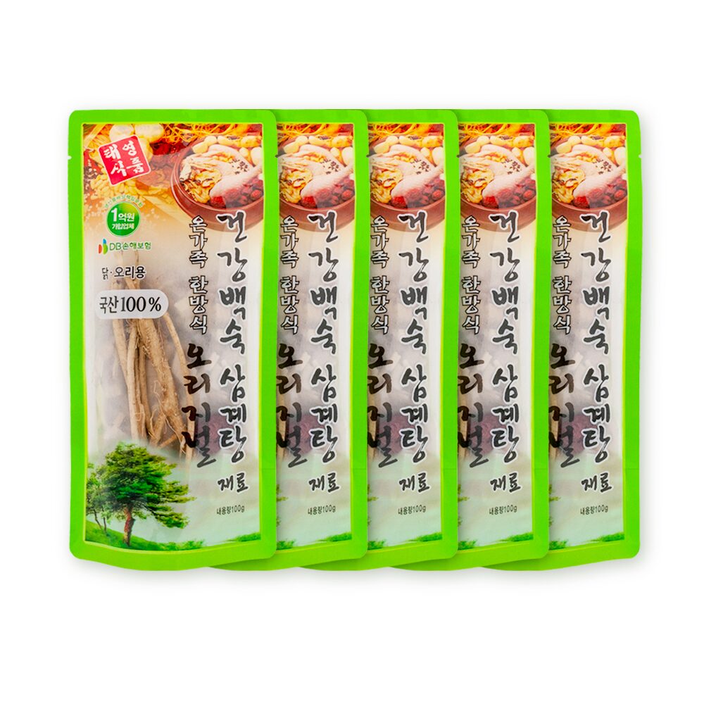 태영식품 건강백숙 삼계탕재료 오리지널 100g x 5개