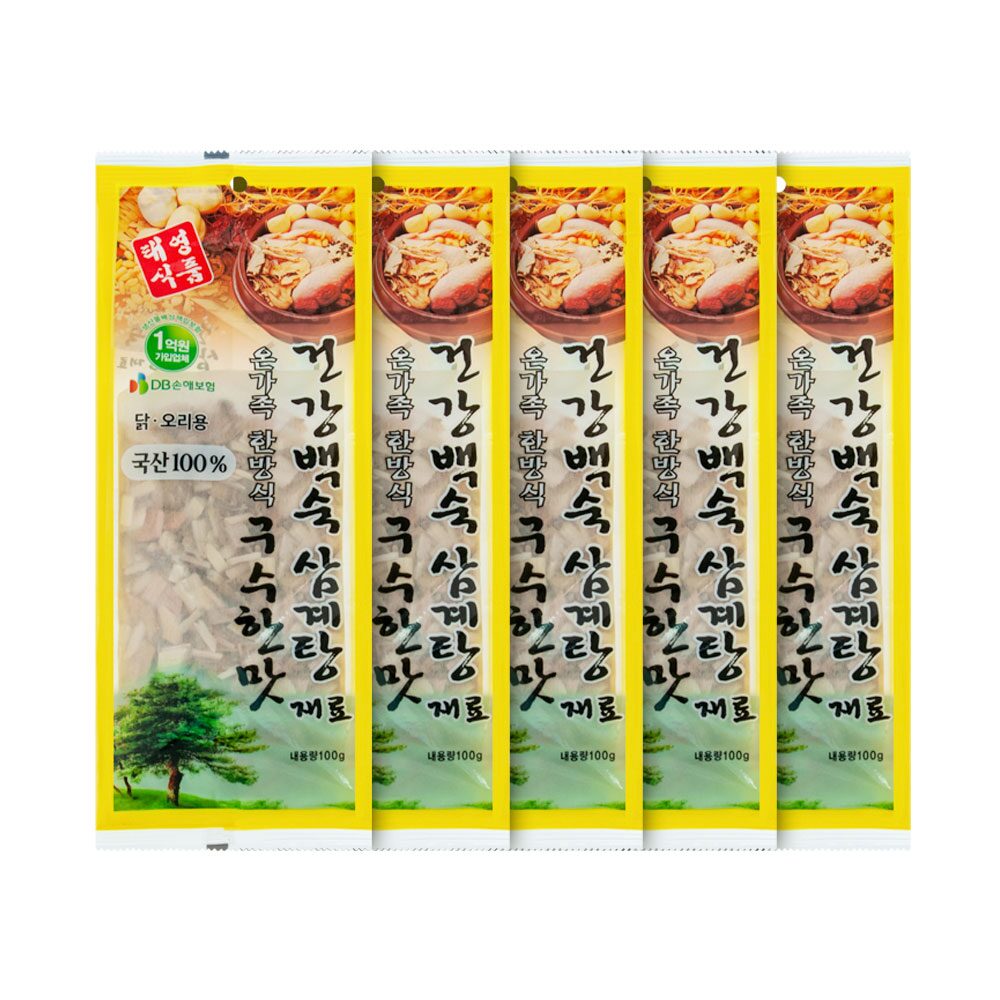 태영식품 건강백숙 삼계탕재료 구수한맛 100g x 5개