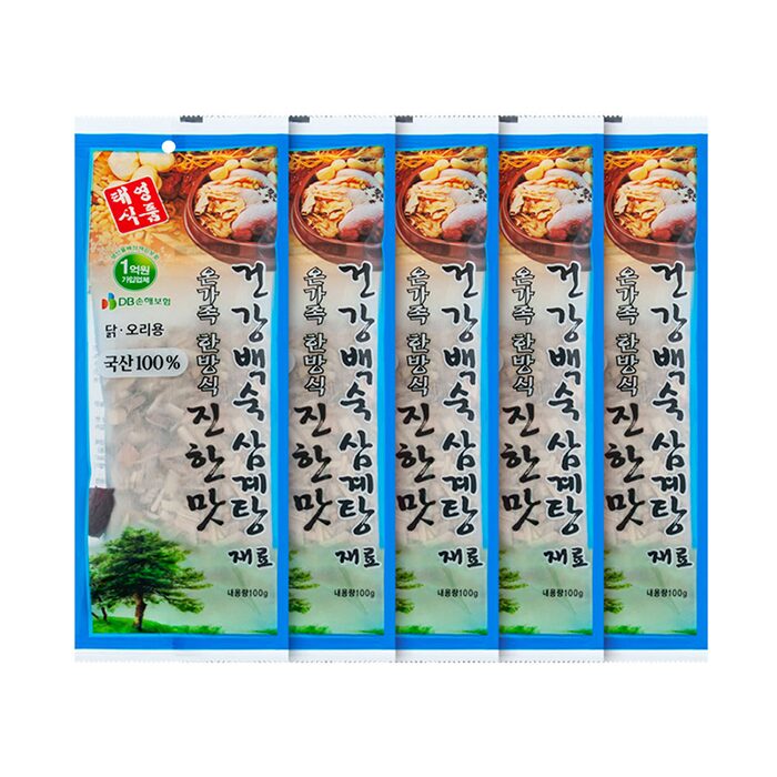태영식품 건강백숙 삼계탕재료 진한맛 100g x 5개
