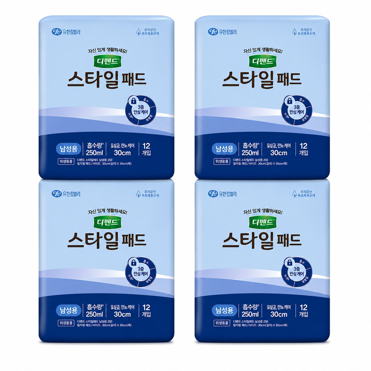 스타일패드 프리사이즈 12개입 x4팩 남성용