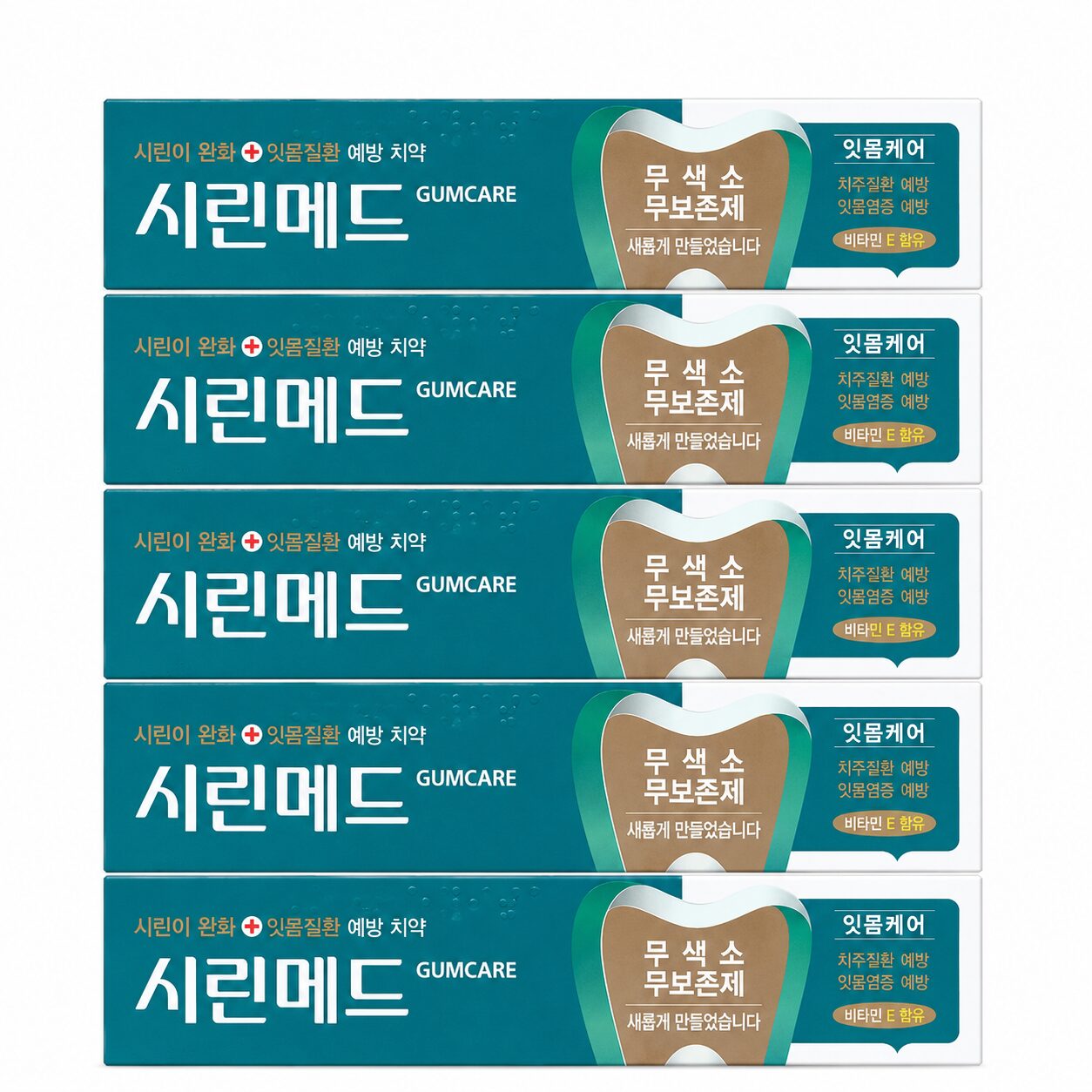 시린메드 치약 검케어 100g x5개 잇몸케어