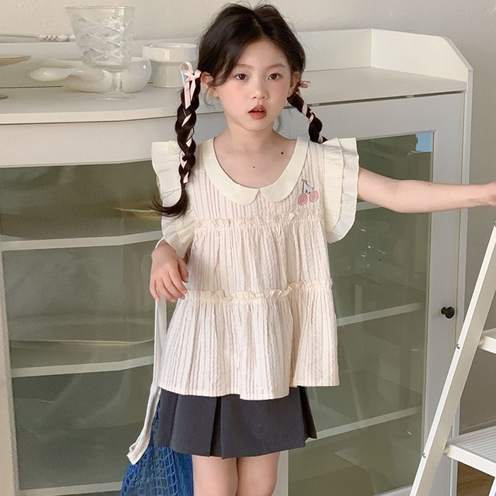 드엘 캉캉 프릴 블라우스 R11398