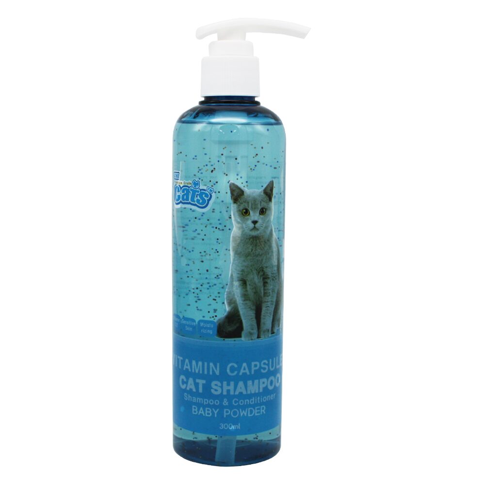 고양이 저자극 피부 비타민캡슐샴푸 베이비파우더향 300ml