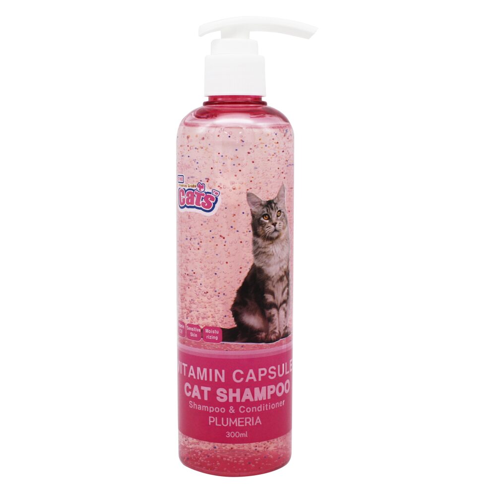 고양이 저자극 피부 비타민캡슐샴푸 푸르메리아향 300ml