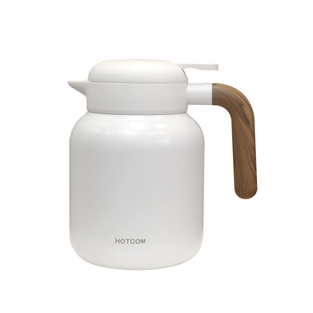 카페 손잡이 물통 보온보냉물병 (화이트) 1.3L