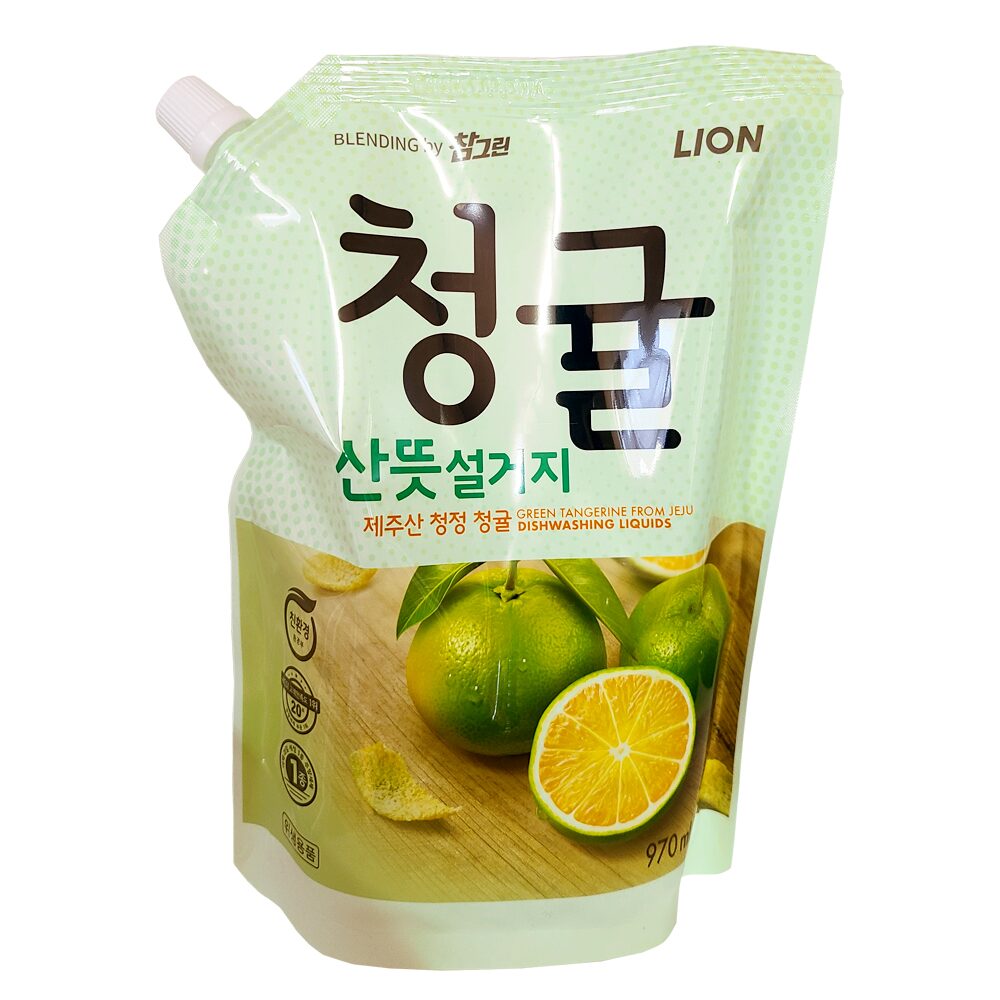 청귤 산뜻설거지 주방세제 리필 1kg 단품