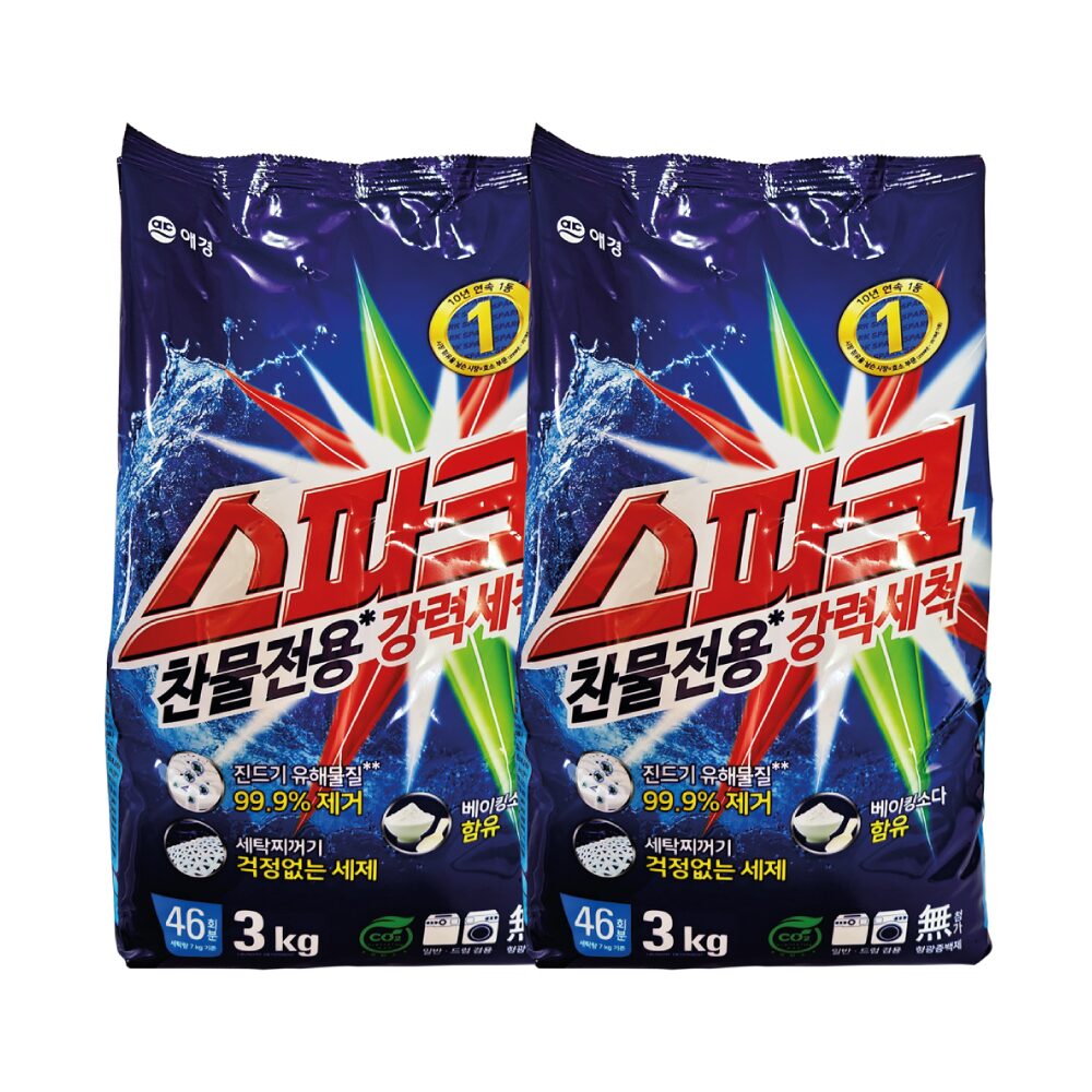 분말 세탁세제 리필 3kg x 2개