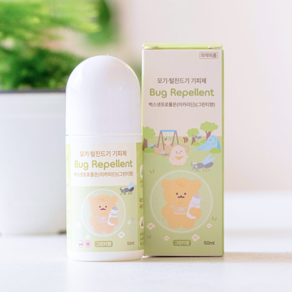 아기 모기기피제 진드기 벌레 퇴치제 벅스넷프로롤온 이카리딘 그린티향 50ml 볼타입