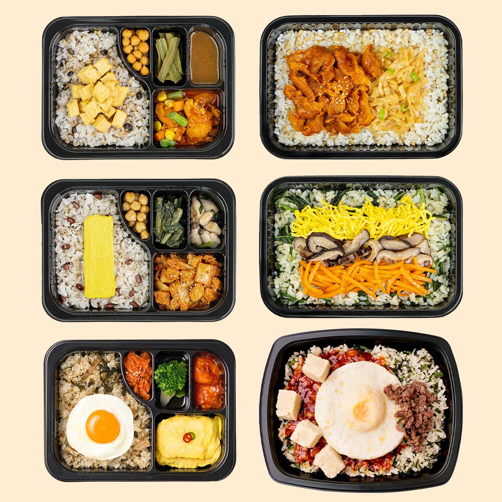 굿스푼 저당 당뇨도시락 3팩+저당 비빔밥 3팩 당뇨 임당식단 배달 6종세트