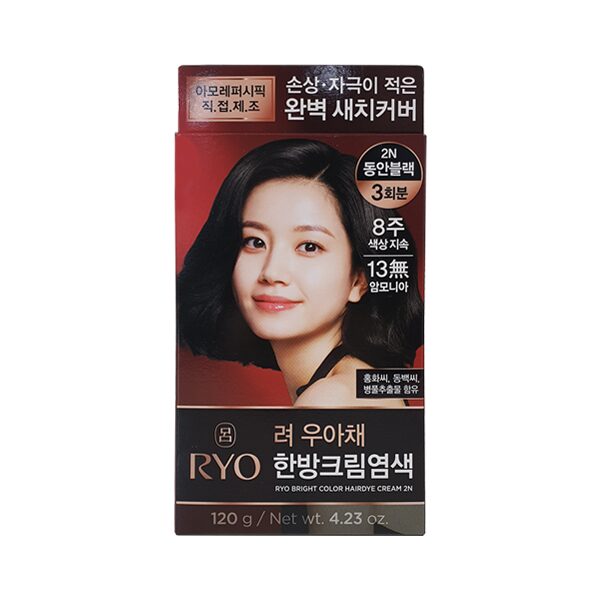 려 우아채 염색약 새치크림 2N 동안블랙