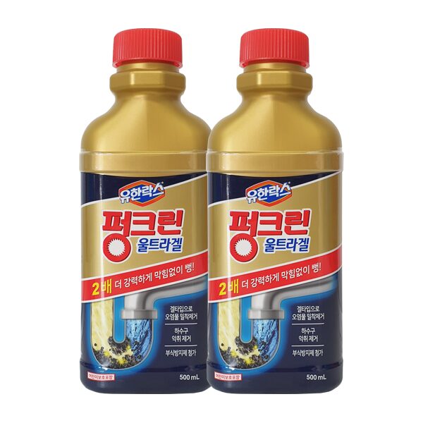 펑크린 울트라겔 배수구세정제 500ml x2/막힘제거/악취제거