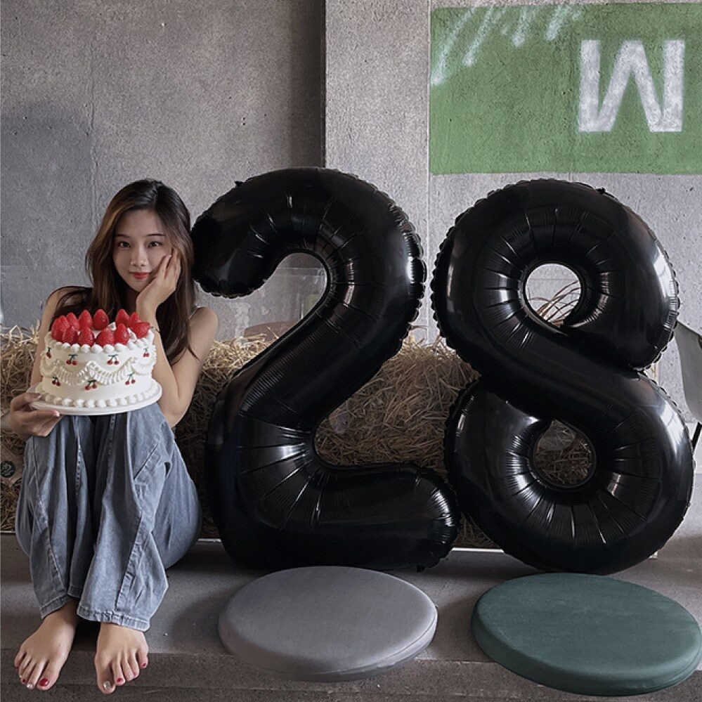 1m 숫자 호일 풍선 블랙 숫자풍선 40인치