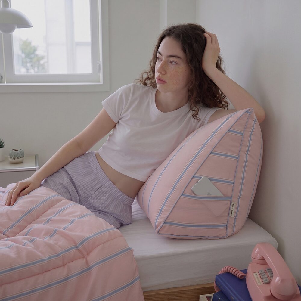 [신규컬러추가] 메이트 다용도 워싱 삼각 등받이 쿠션(솜포함) 18colors
