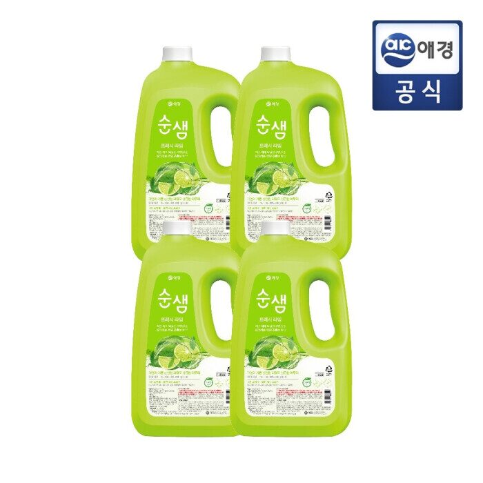 순샘 프레쉬 라임 주방세제 3L 4개