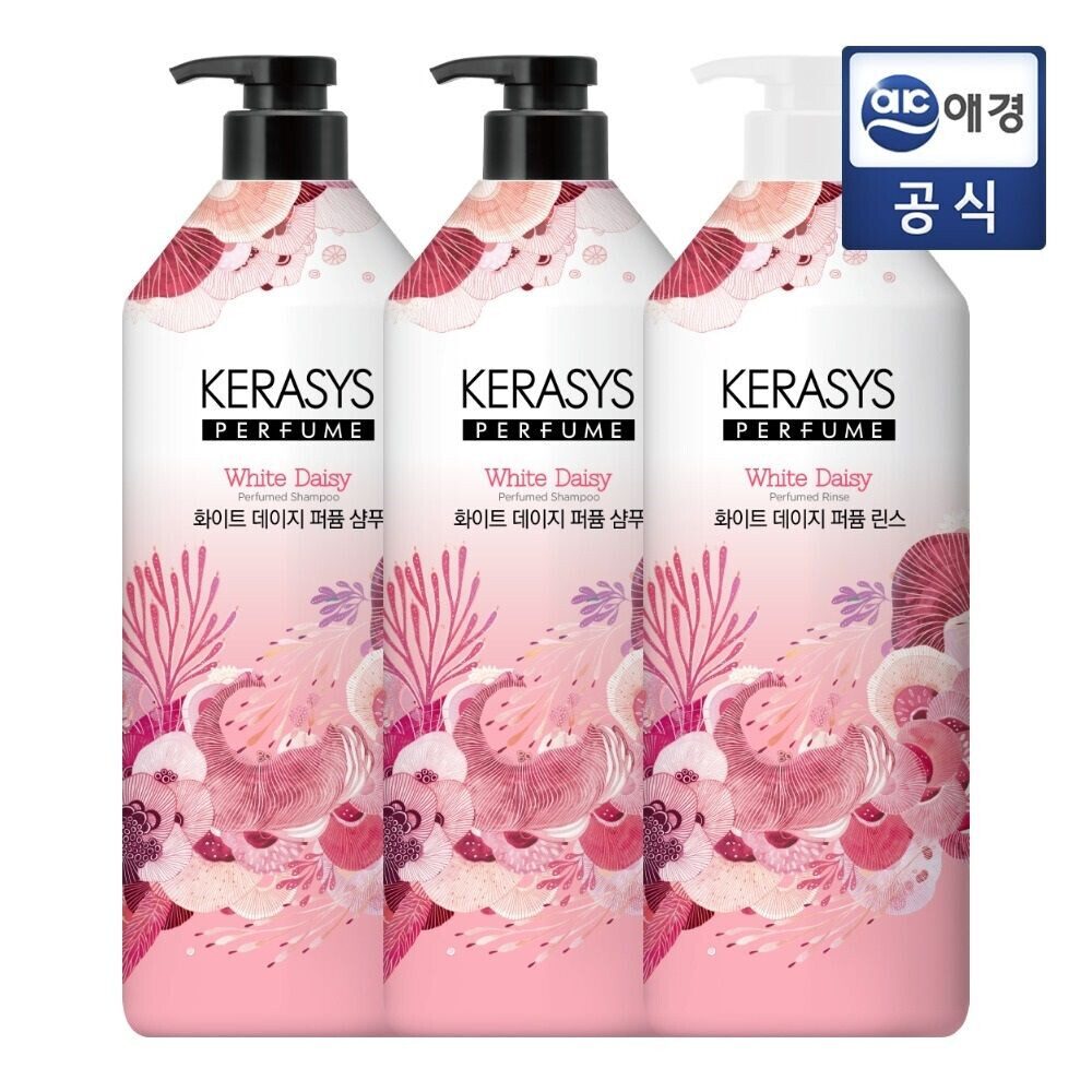 케라시스 퍼퓸 화이트데이지 1L 샴푸 2개+린스 1개