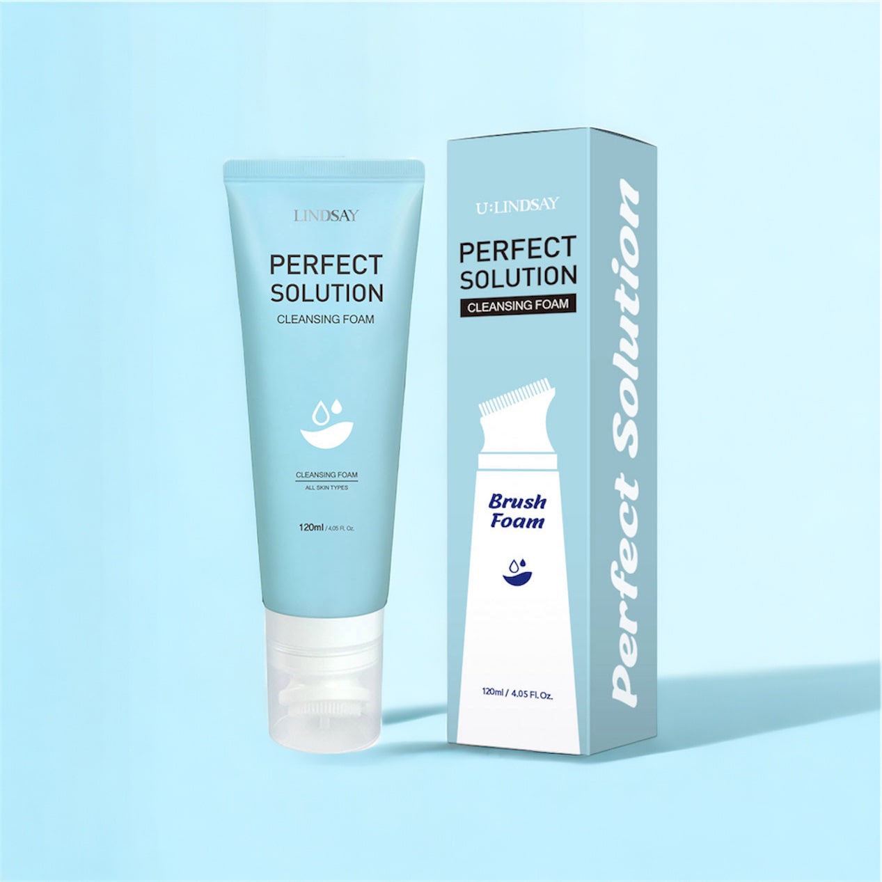 퍼펙트솔루션 모공 블랙헤드 피지 브러쉬 클렌징폼 120ml