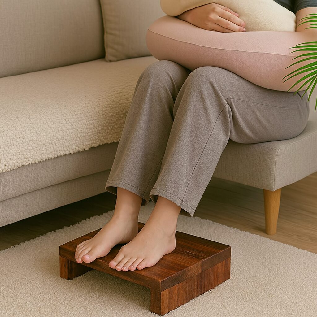 멀바우 원목 다리편한 모유수유 발받침대 발판 현관 사무실 책상 디딤판 맞춤제작