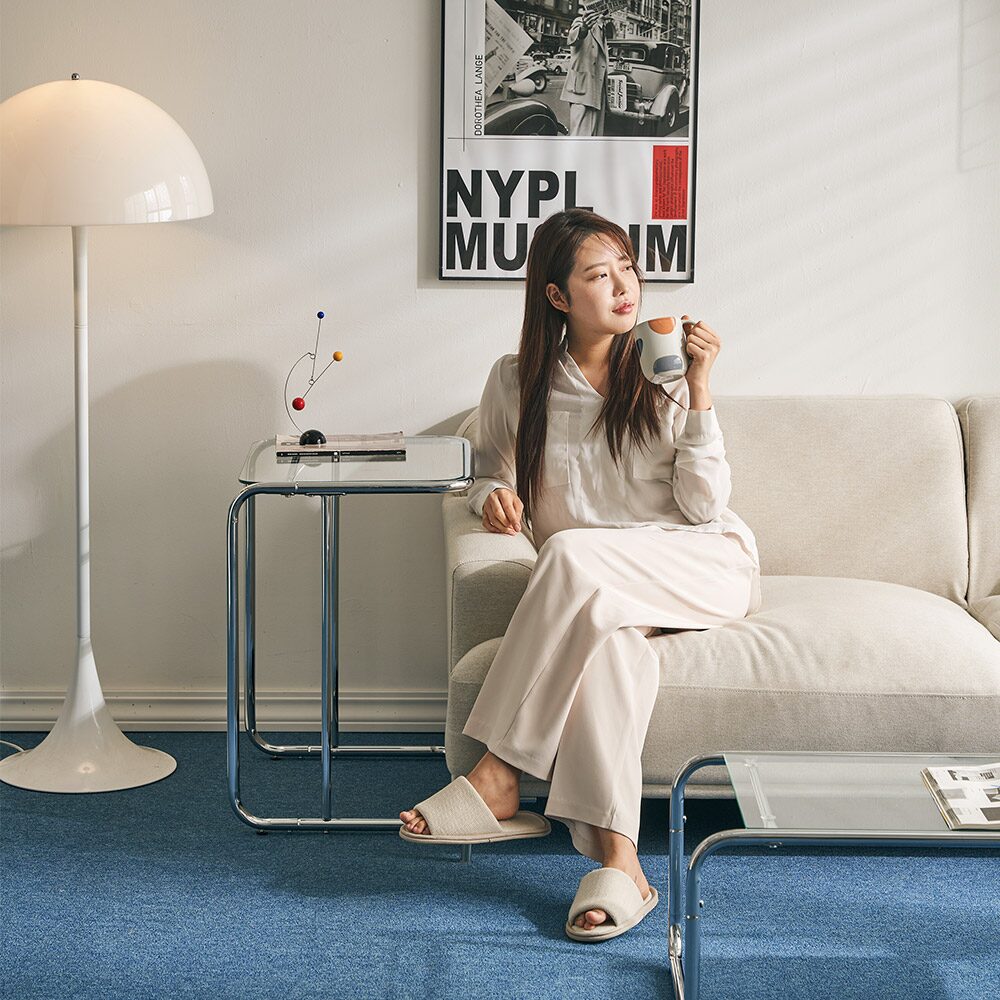 [오늘의집 단독] ON 발렌2.0 강화유리 소파 사이드 테이블(투명)