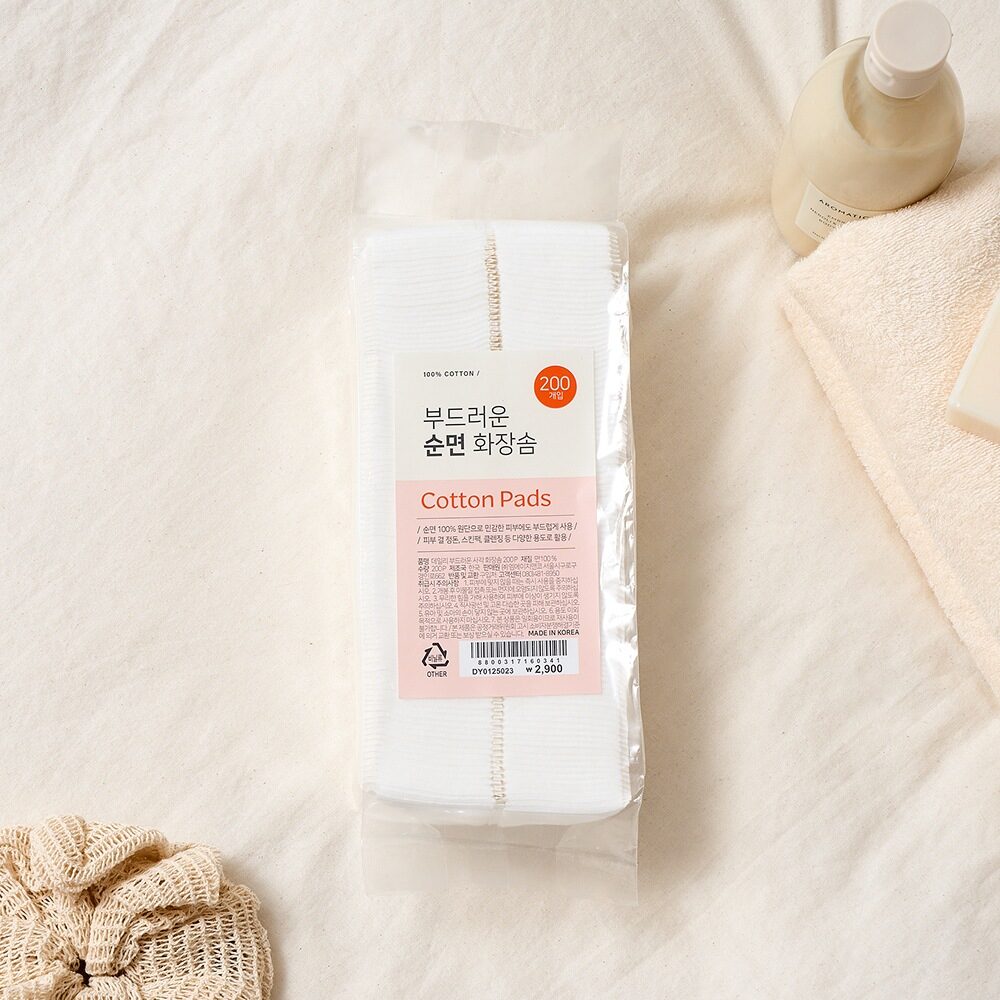 데일리 부드러운 사각 화장솜 200P