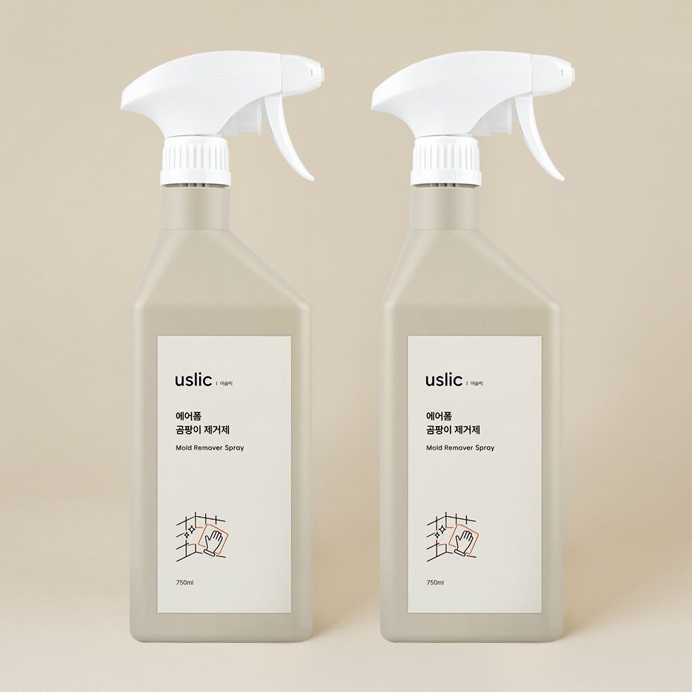 뿌리는 곰팡이 제거제 욕실 벽지 줄눈 청소 750ml 2개