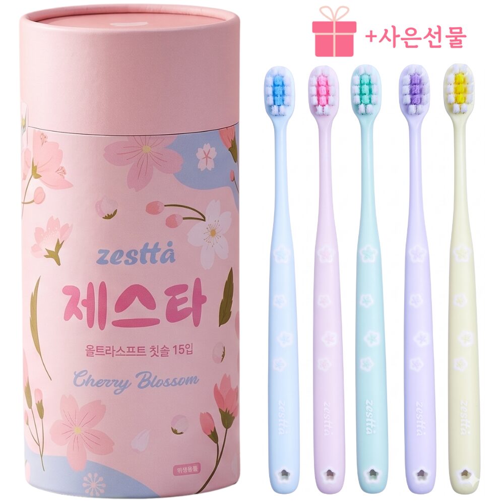 제스타 울트라 소프트 칫솔 체리블라썸 에디션_15개입B